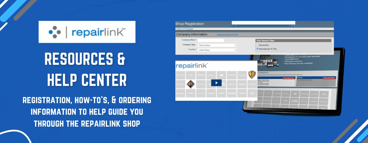 repairlink online parts ordering resources how to